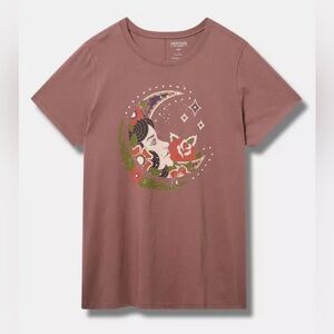 Torrid Tattoo Moon Classic Fit Heritage Jersey Crewneck Tee Rose Taupe